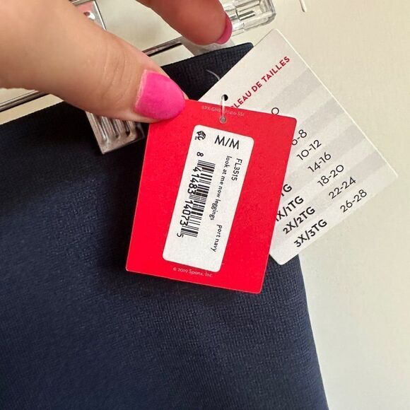 Spanx Navy Seamless Leggings Workout New Medium - Picture 4 of 5